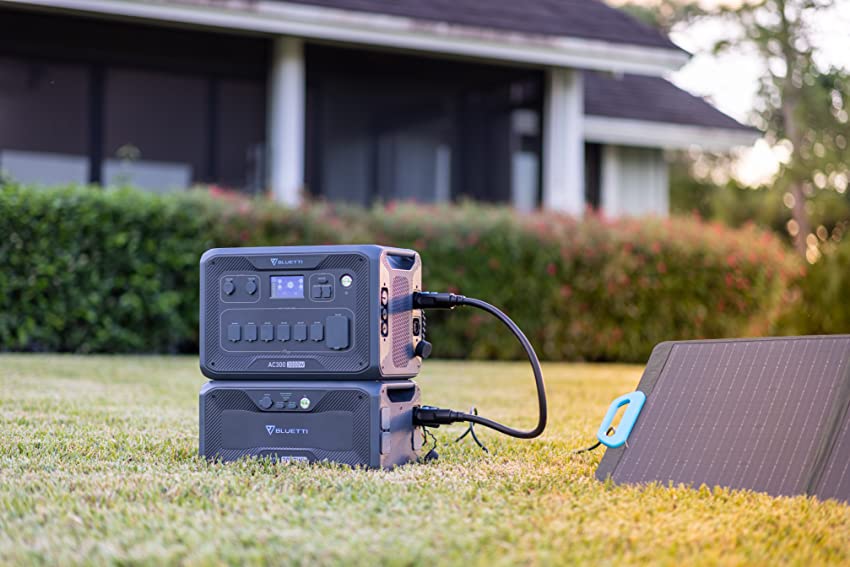 bluetti portable power station ac200max external battery module, expand to